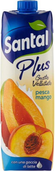 SANTÀL PLUS SUCCO DI FRUTTA GUSTO VELLUTATO PESCA E MANGO 1 LT.
