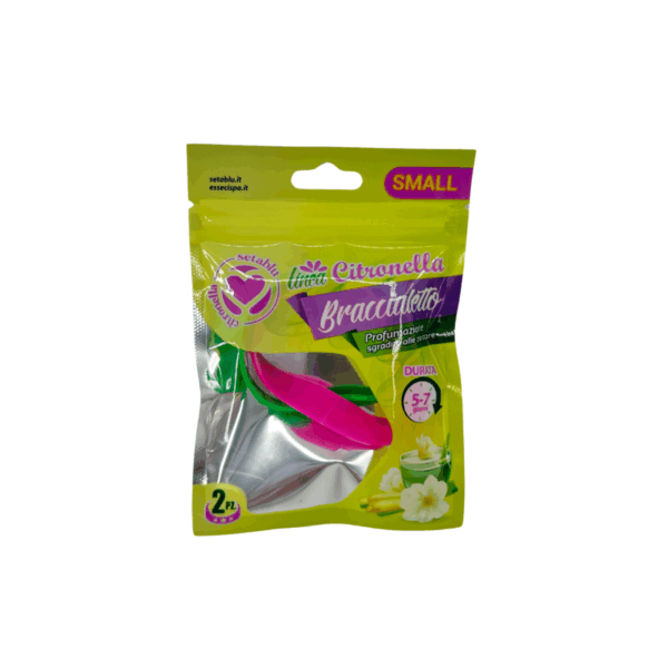 SETABLU LINEA CITRONELLA BRACCIALETTO ANTI-ZANZARA DURATA 5-7 GIORNI 2 PEZZI.