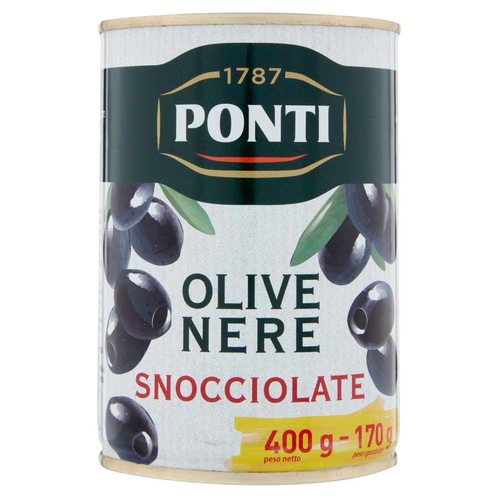 PONTI OLIVE NERE SNOCCIOLATE 400 GR.