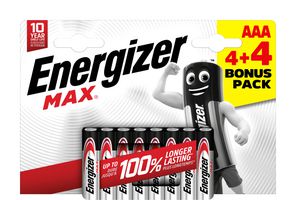 ENERGIZER MAX PILE AAA 4+4 PEZZI BONUS PACK