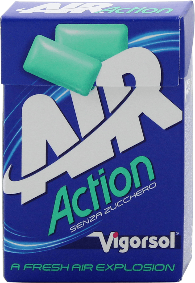 VIGORSOL CHEWING GUM AIR ACTION SENZA ZUCCHERO ASTUCCIO