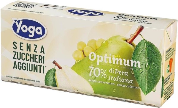 YOGA SUCCHI DI FRUTTA ALLA PERA SENZA ZUCCHERI AGGIUNTI 3x200 ML.