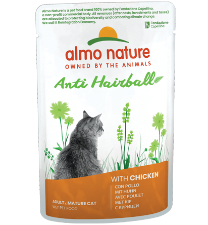 ALMO NATURE ANTI-HAIRBALL: POLLO 70 GR.