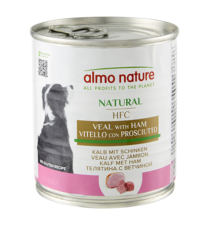 ALMO NATURE HFC NATURAL DOGS: VITELLO E PROSCIUTTO 290 GR.