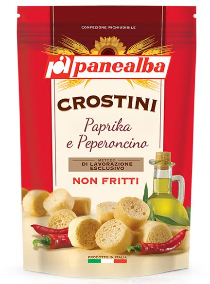 PANEALBA CROSTINI ALLA PAPRIKA E PEPERONCINO NON FRITTI 100 GR.
