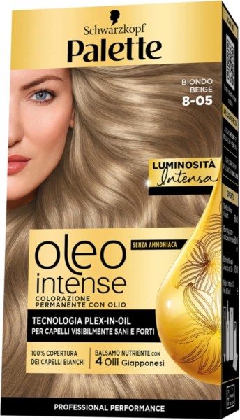 PALETTE OLEO INTENSE COLORAZIONE PERMANENTE CON OLIO 8-05 BIONDO BEIGE