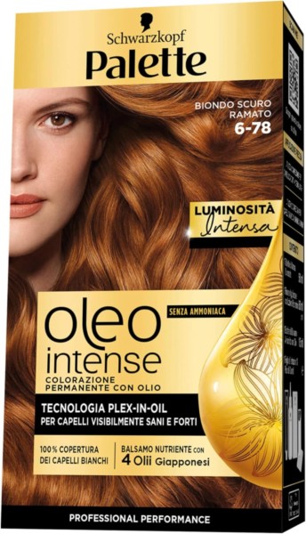 PALETTE OLEO INTENSE COLORAZIONE PERMANENTE CON OLIO 6-78 BIONDO SCURO RAMATO
