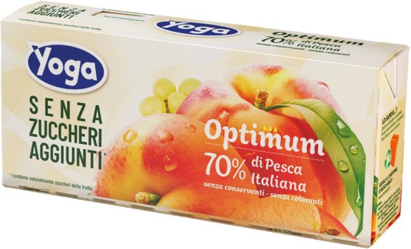 YOGA SUCCHI DI FRUTTA ALLA PESCA SENZA ZUCCHERI AGGIUNTI 3x200 ML.