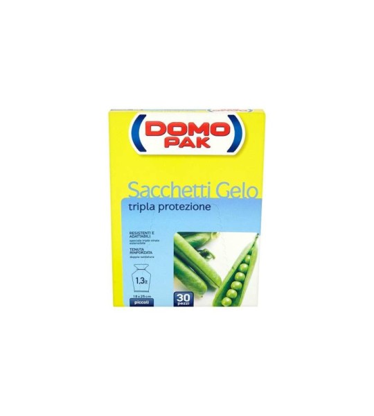 DOMOPAK SACCHETTI GELO TRIPLA PROTEZINE 18x25 CM 30 PEZZI