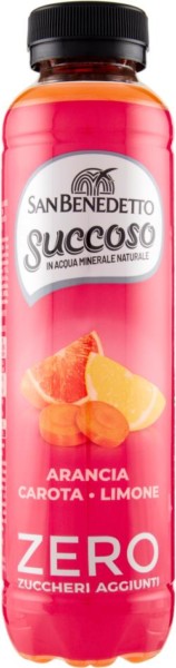 SAN BENEDETTO SUCCOSO ZERO ZUCCHERI AGGIUNTI ARANCIA, CAROTA E LIMONE 40 CL.