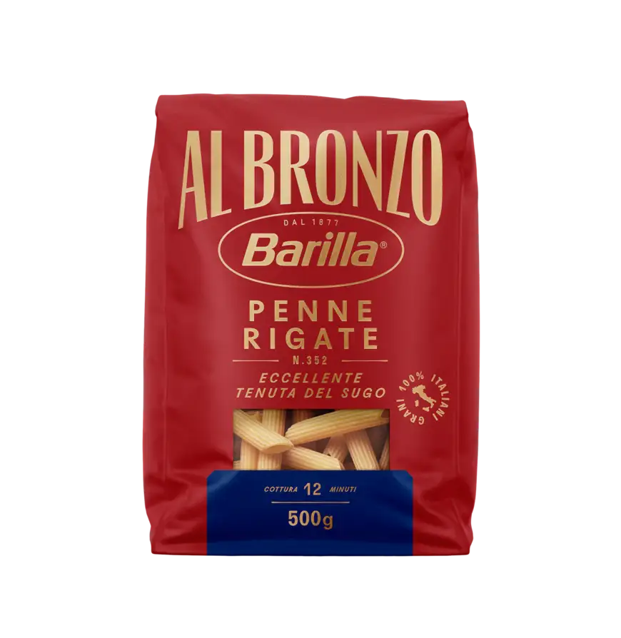 BARILLA PENNE RIGATE AL BRONZO LAVORAZIONE GREZZA 500 GR.