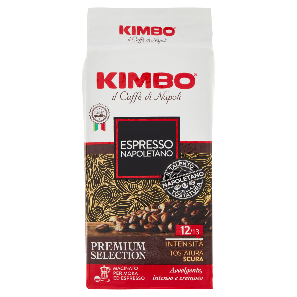 KIMBO CAFFE' MACINATO ESPRESSO NAPOLETANO PREMIUM SELECTION 250 GR.