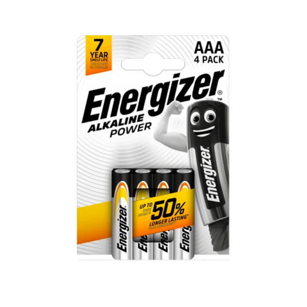 ENERGIZER PILE AAA ALKALINE POWER 4 PILE