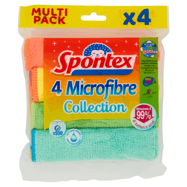 SPONTEX MICROFIBRE COLLECTION 4 PEZZI