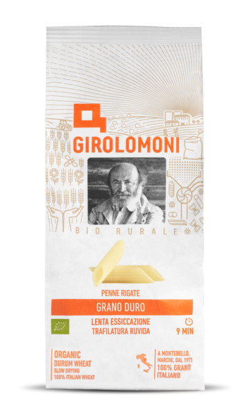 GIROLOMONI PENNE RIGATE BRONZO SEMOLA DI GRANO DURO BIO 500 GR