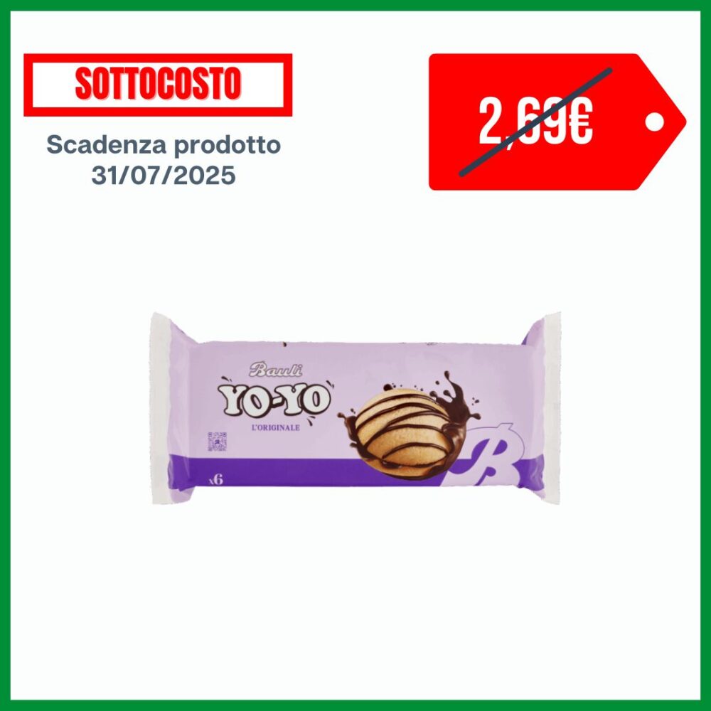 BAULI YO-YO L'ORIGINALE CON RIPIENO AL CACAO 210 GR.