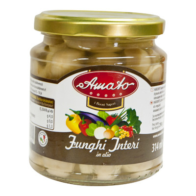 AMATO FUNGHI INTERI IN OLIO DI GIRASOLE 314 ML.