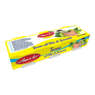 AMATO I BUONI SAPORI TONNO ALL'OLIO DI SEMI DI GIRASOLE - 3x80 GR.