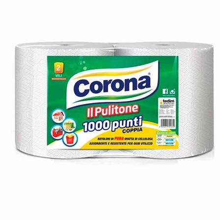 CORONA ASCIUGATUTTO DUE MAXI ROTOLI 1000 STRAPPI