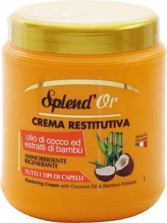 SPLEND'OR CREMA RIGENERANTE PER CAPELLI ALL'OLIO DI COCCO ED ESTRATTI DI BAMBÙ 1 LT.