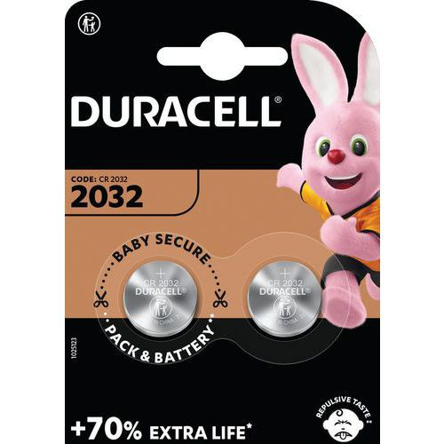 DURACELL PILE A BOTTONE A LITIO CR 2032 - BLISTER DA 2 BATTERIE