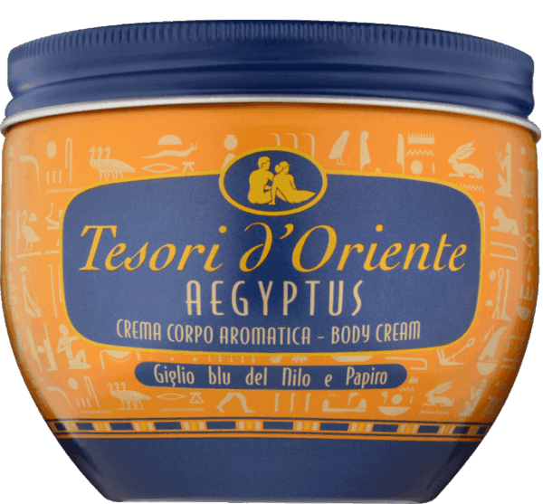 TESORI D'ORIENTE AEGYPTUS CREMA CORPO AROMATICA GIGLIO BLU DEL NILO E PAPIRO 300 ML.