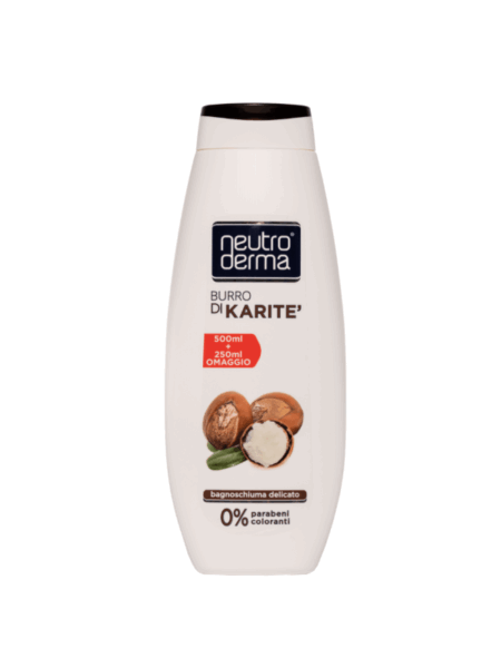 NEUTRODERMA BAGNOSCHIUMA DELICATO AL BURRO DI KARITE' 750 ML.