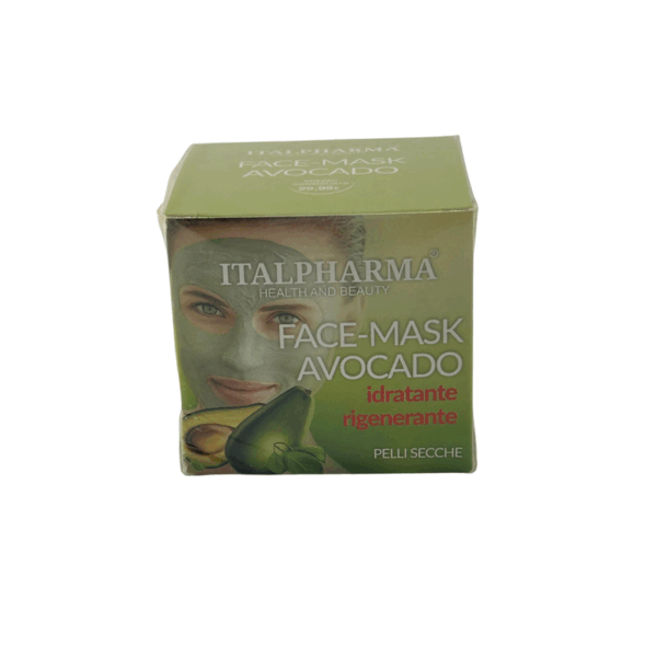ITALPHARMA MASCHERA VISO ALL'AVOCADO IDRATANTE E RIGENERANTE PER PELLI SECCHE 50 ML.