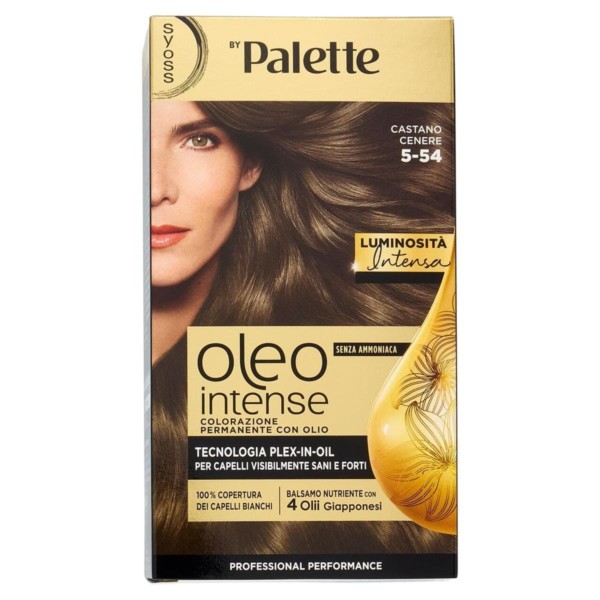 PALETTE OLEO INTENSE COLORAZIONE PERMANENTE CON OLIO 5-54 CASTANO CENERE