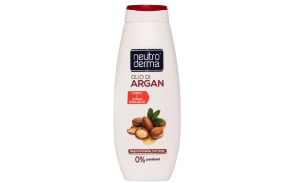 NEUTRODERMA BAGNOSCHIUMA DELICATO ALL'OLIO DI ARGAN 750 ML.