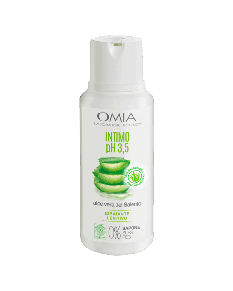 OMIA DETERGENTE INTIMO PH 3,5 ECO BIOLOGICO IDRATANTE LENITIVO CON ALOE VERA DEL SALENTO 0% SAPONE 250 ML.