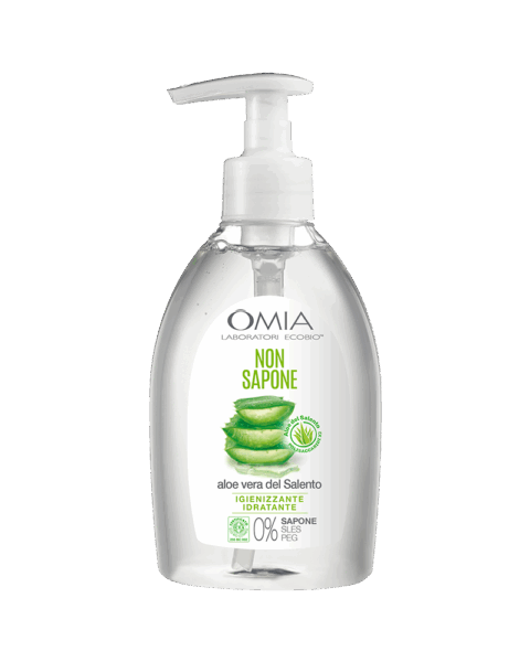 OMIA NON SAPONE CON ALOE VERA DEL SALENTO IGIENIZZANTE E IDRATANTE 0% SAPONE 300 ML.