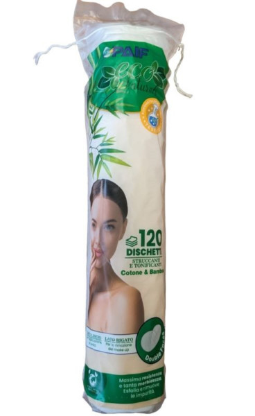 PAIF ECO NATURALS DISCHETTI IN CONFEZIONE DA 120 COTTON PADS