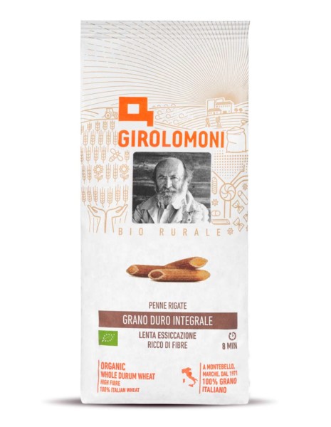 GIROLOMONI PENNE RIGATE INTEGRALI DI GRANO DURO BIO 500 GR