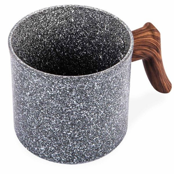 GUSTO LEGGERO PENTOLINO CON FONDO A INDUZIONE E MANICO SOFT TOUCH IN LEGNO 11 CM.