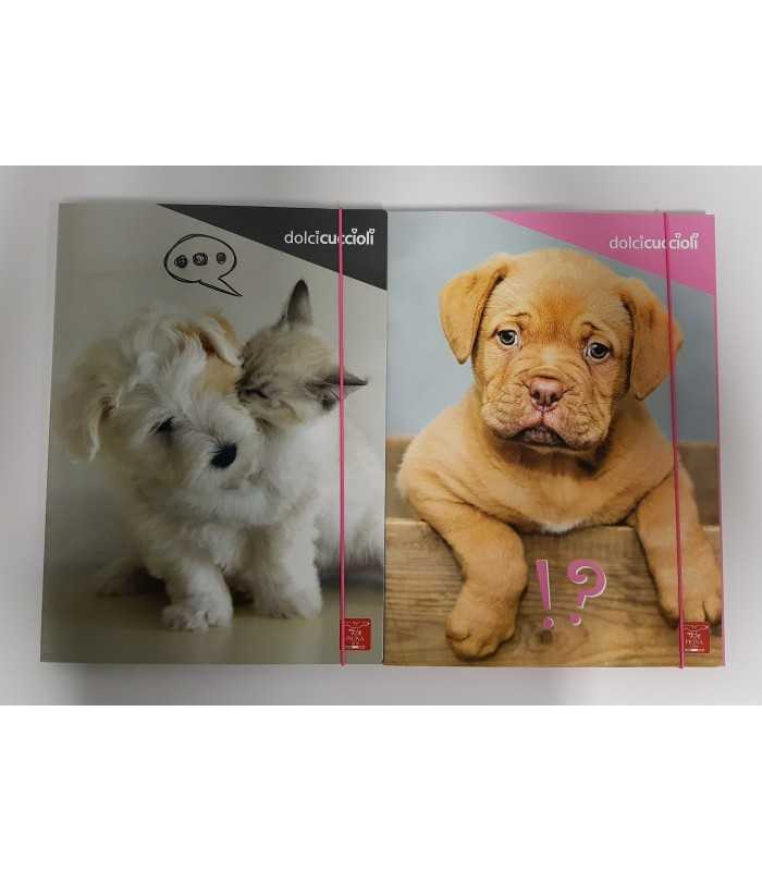 PIGNA DOLCI CUCCIOLI CARTELLA A 3 LEMBI CON ELASTICO FORMATO A4