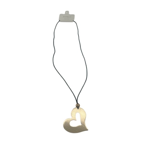 SHAKLY COLLANA CON PENDENTE CUORE IN ORO SATINATO