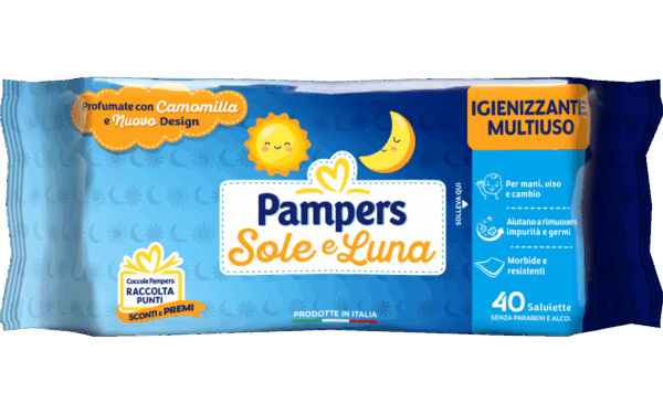 PAMPERS SOLE E LUNA SALVIETTINE IGIENIZZANTI MULTIUSO - 40 SALVIETTE