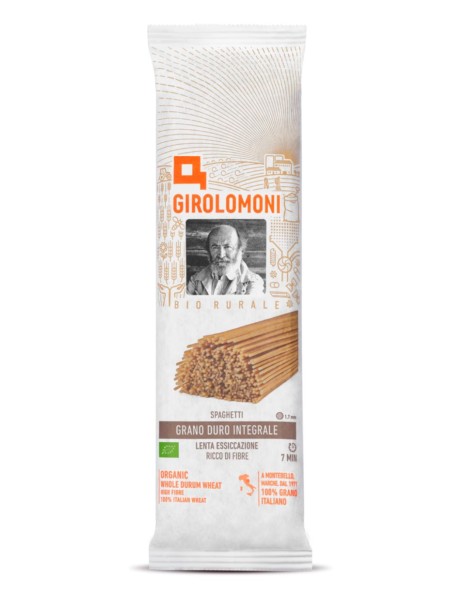 GIROLOMONI SPAGHETTI INTEGRALI DI GRANO DURO BIO 500 GR