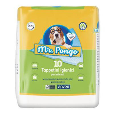 MR. PONGO TAPPETINI ASSORBENTI PER ANIMALI 60X90 CM - 10 PEZZI