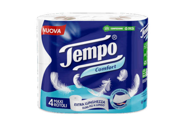 TEMPO COMFORT CARTA IGIENICA 4 MAXI ROTOLI