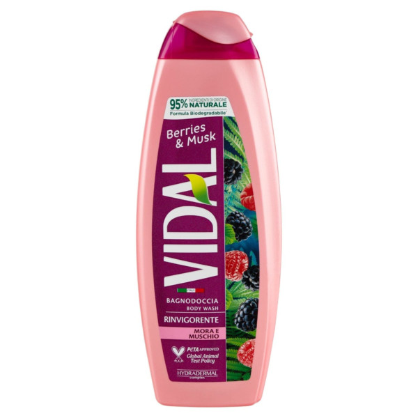 VIDAL BAGNODOCCIA RINVIGORENTE ALLA MORA E MUSCHIO 500 ML.