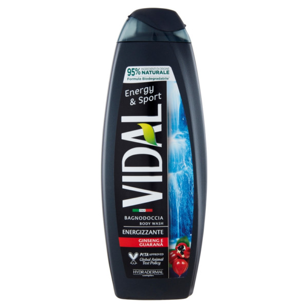 VIDAL BAGNODOCCIA  ENERGIZZANTE GINSENG E GUARANA' 500 ML.