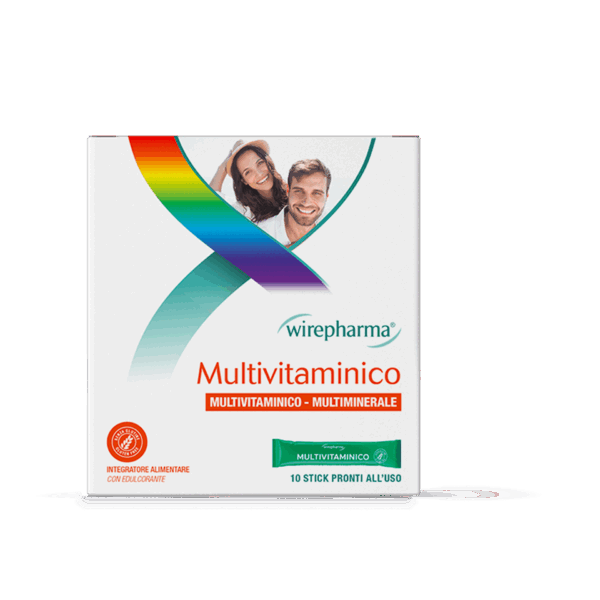 WIREPHARMA MULTIVITAMINICO INTEGRATORE ALIMENTARE MULTIVITAMINICO E MULTIMINERALE 10 STICK 30 GR.