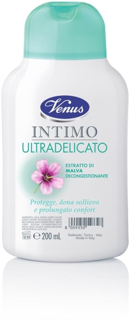 VENUS INTIMO ULTRADELICATO DETERGENTE INTIMO CON ESTRATTO DI MALVA DECONGESTIONANTE 200 ML.