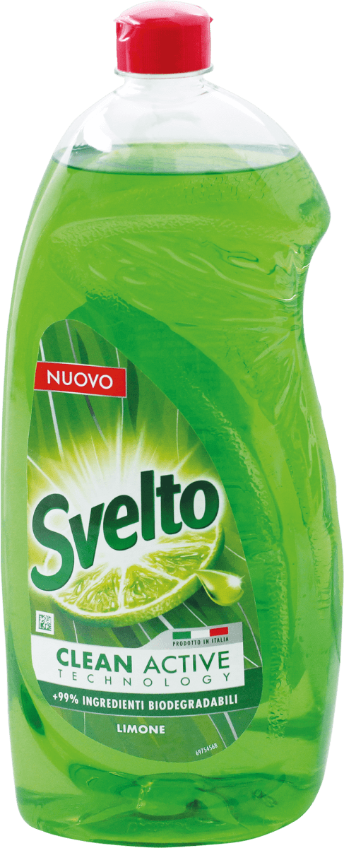 SVELTO CLEAN ACTIVE TECHNOLOGY DETERSIVO PER PIATTI AL LIMONE 930 ML. + 100 ML. GRATIS