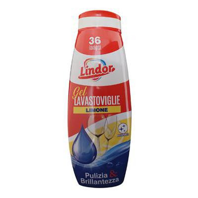 LINDOR GEL LAVASTOVIGLIE AL LIMONE PULIZIA&BRILLANTEZZA 750 ML.