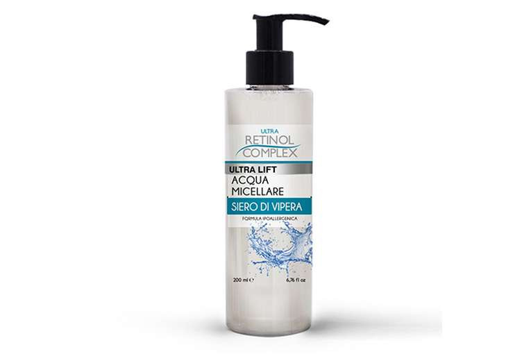 ULTRA RETINOL COMPLEX ULTRA LIFT ACQUA MICELLARE SIERO DI VIPERA FORMULA IPOALLERGENICA 200 ML.
