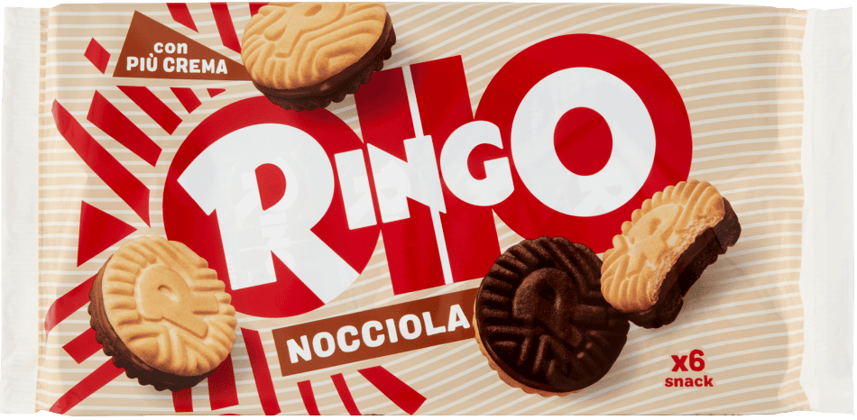 PAVESI RINGO BISCOTTI CON RIPIENO DI NOCCIOLA 330 GR.