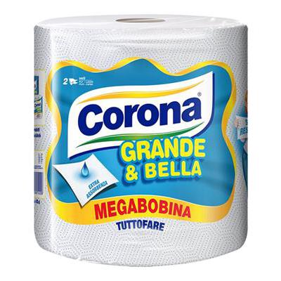 CORONA ASCIUGATUTTO MEGABOBINA TUTTOFARE 2 VELI EXTRA ASSORBENZA